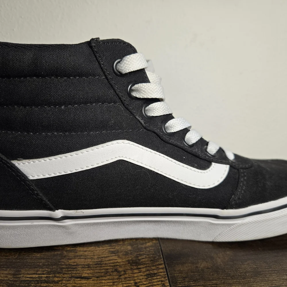 Vans Women's Sz8 SK-8 HI Black and White High-Top Sneakers VERY CLEAN Lace Up - Picture 7 of 10